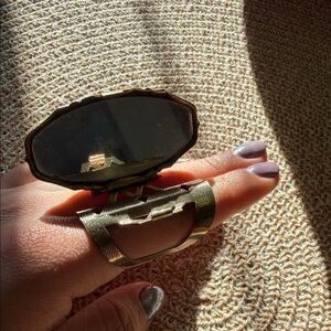 VTG Gold mirror lipstick holder